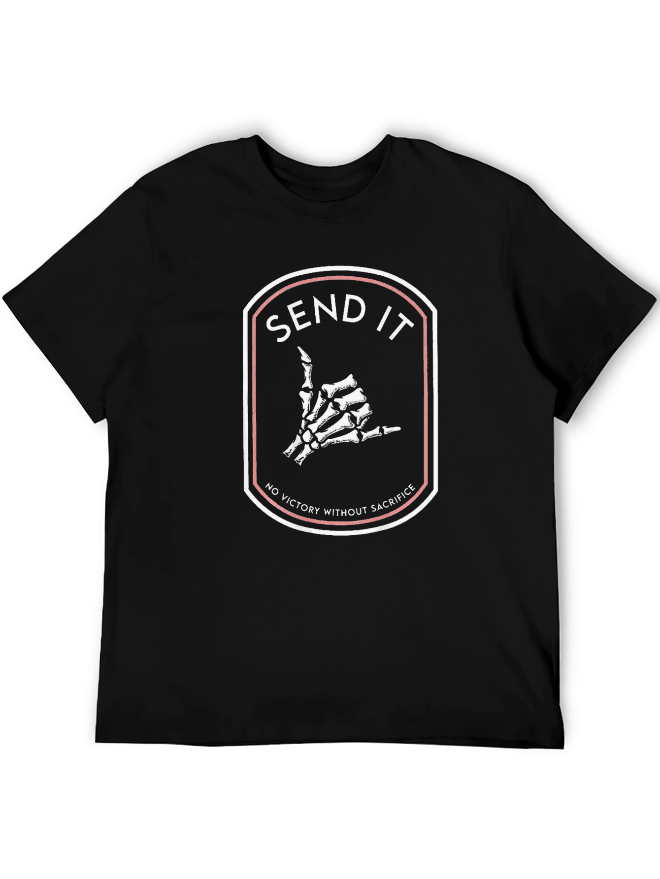 Send It Graphic Tee - Skeleton Hand Shaka Sign