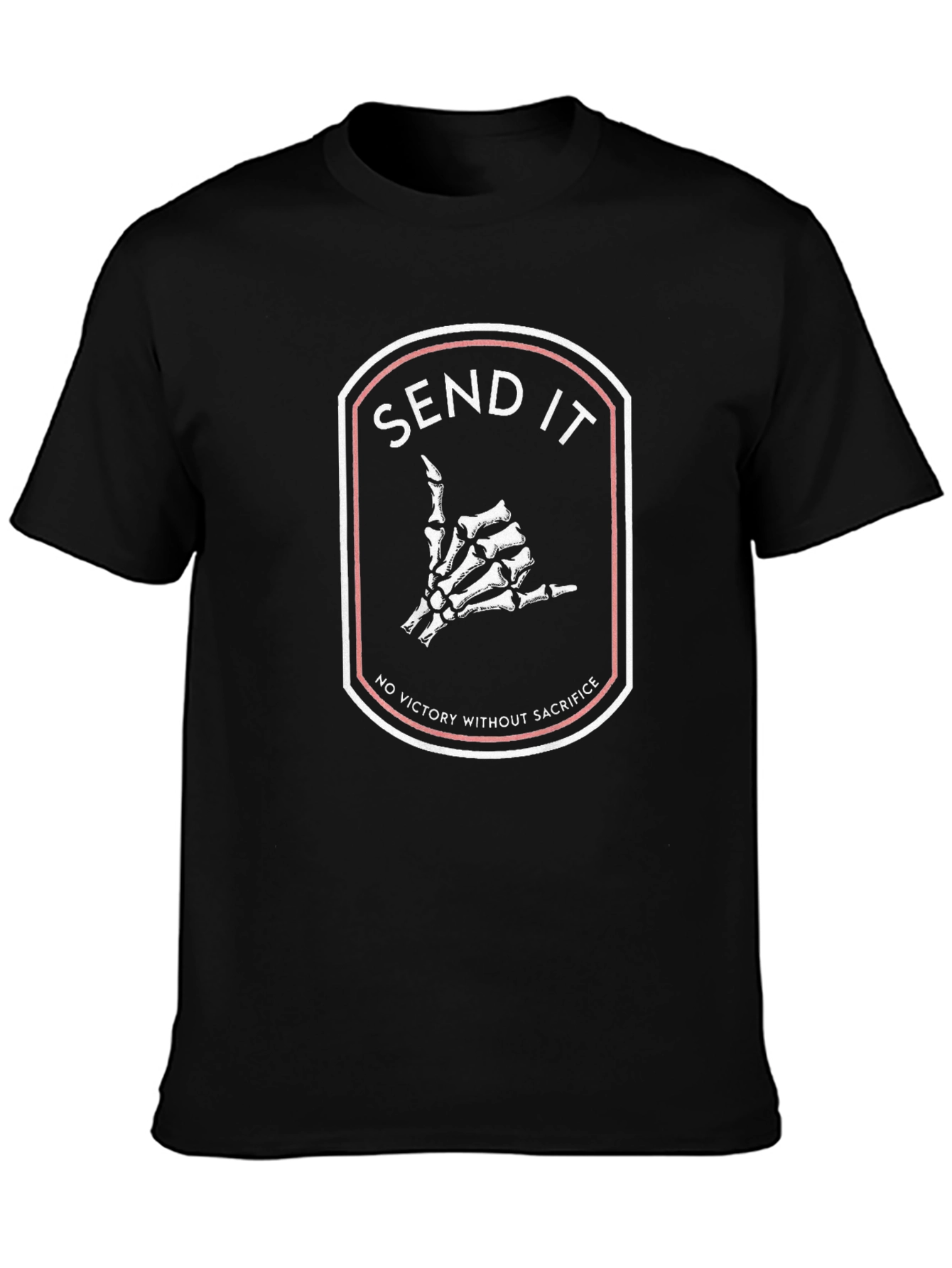 Send It Graphic Tee - Skeleton Hand Shaka Sign
