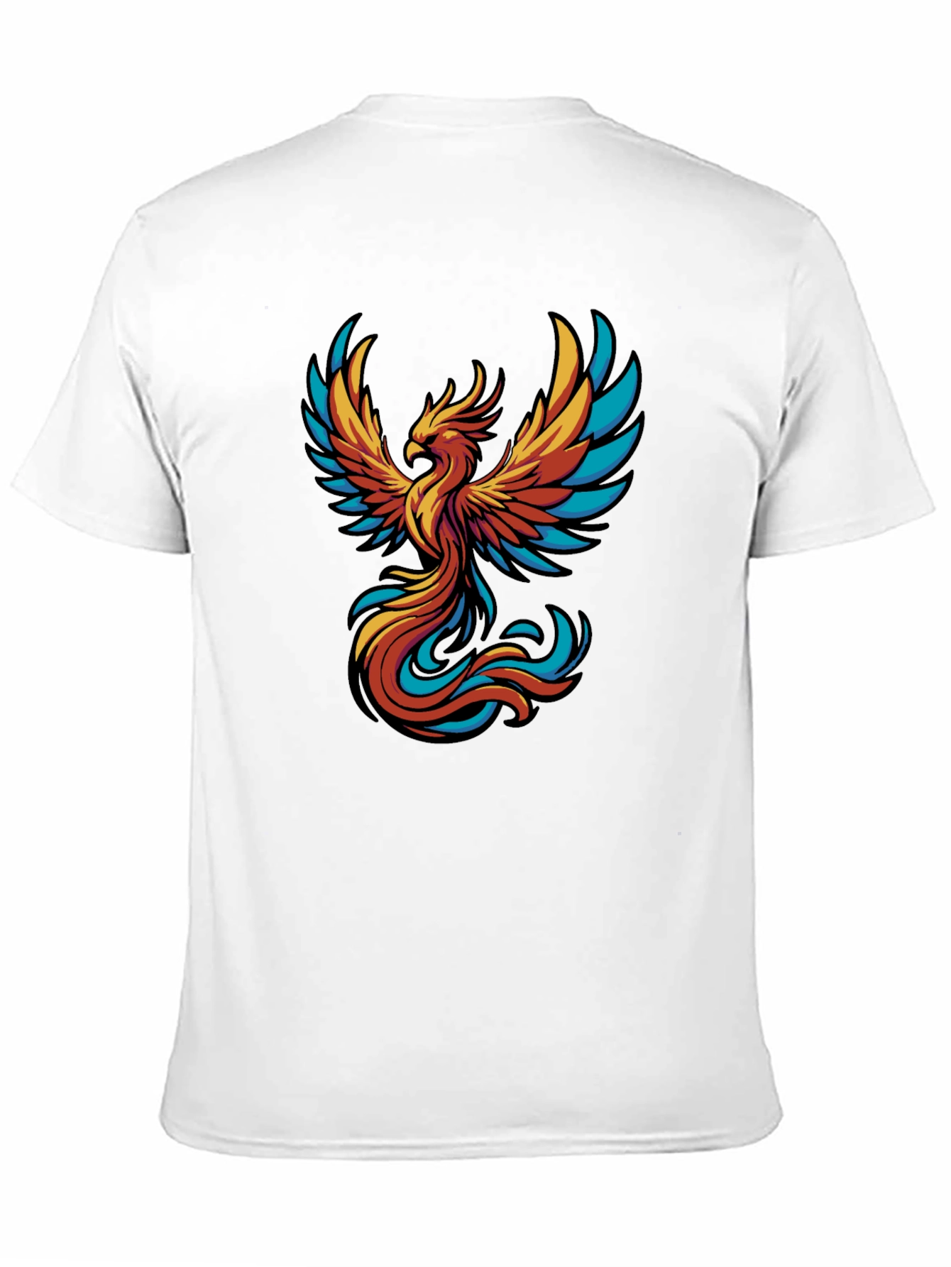 Phoenix Graphic Tee - Black Cotton T-Shirt