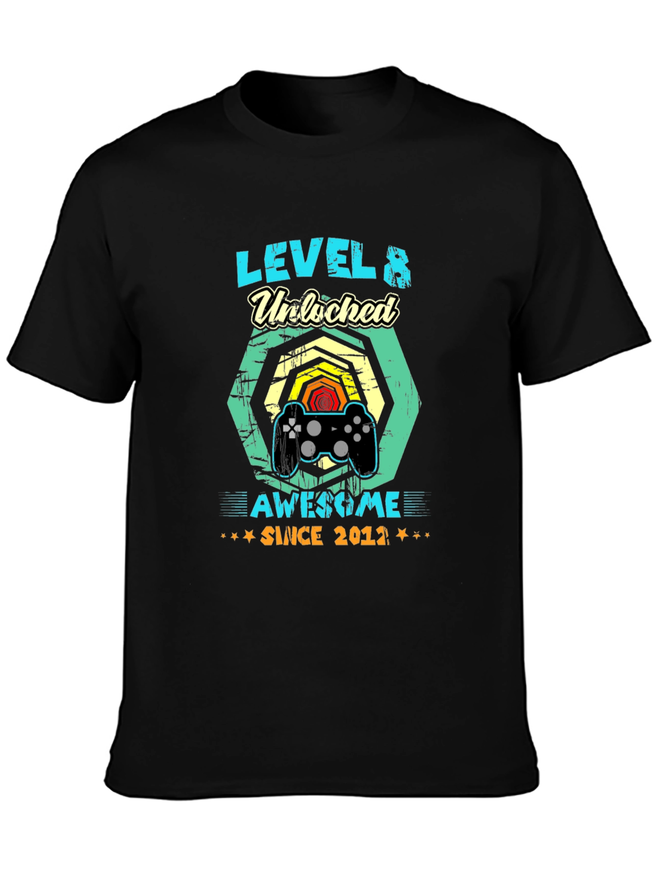 Level 8 Unlocked Since 2012 Gamer T-Shirt