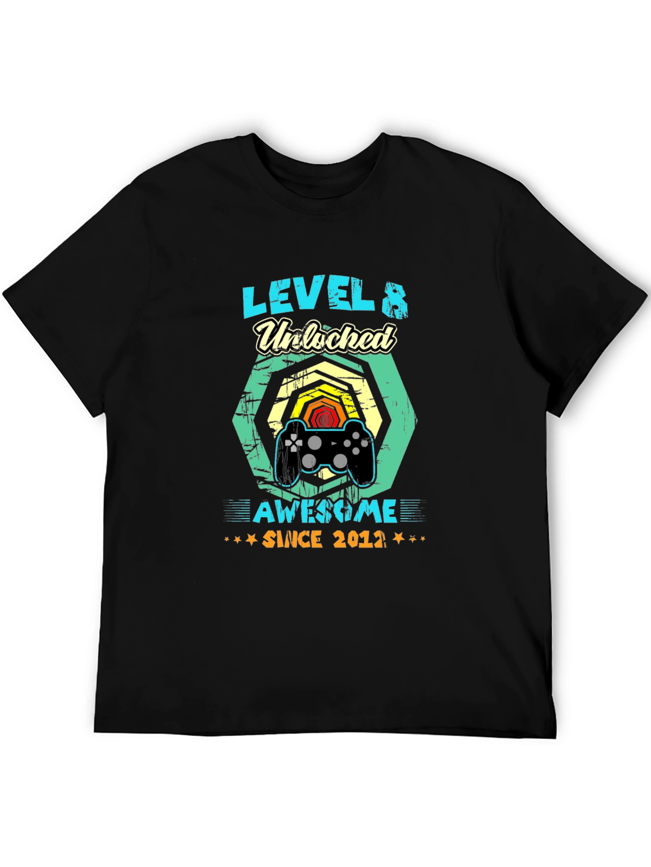 Level 8 Unlocked Since 2012 Gamer T-Shirt