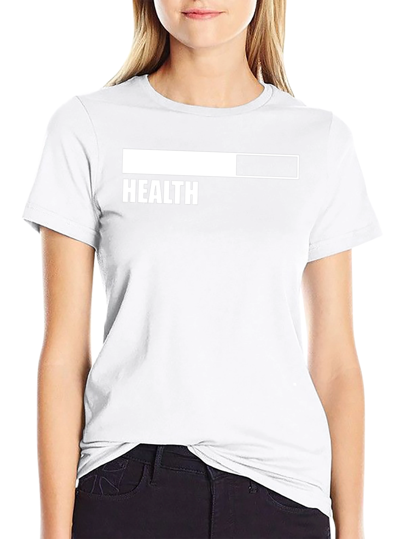 Health Loading Bar Mens Black T-Shirt