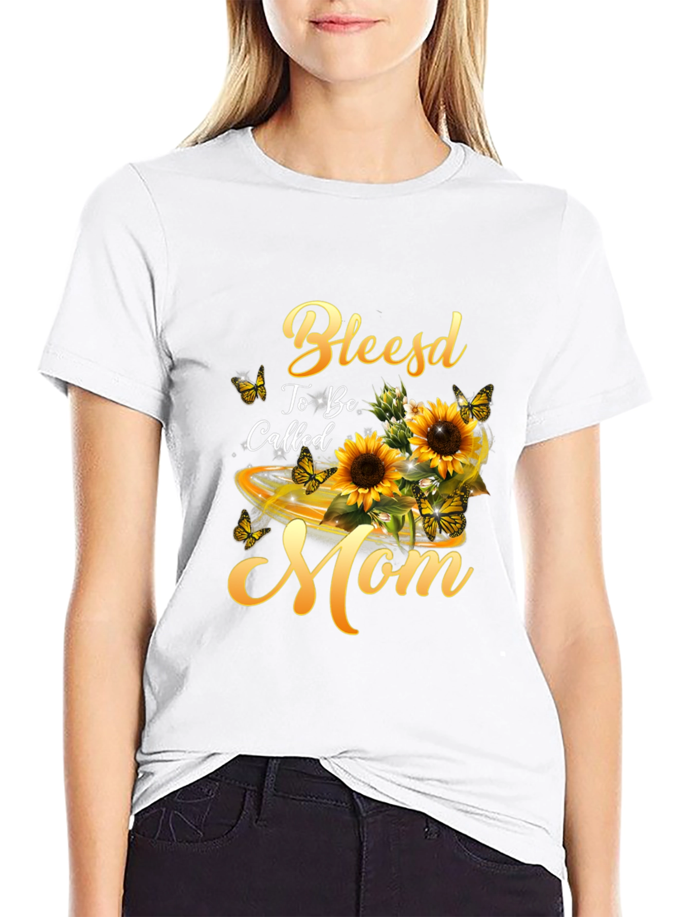 Blessed To Be Called Mom Sunflower T-Shirt