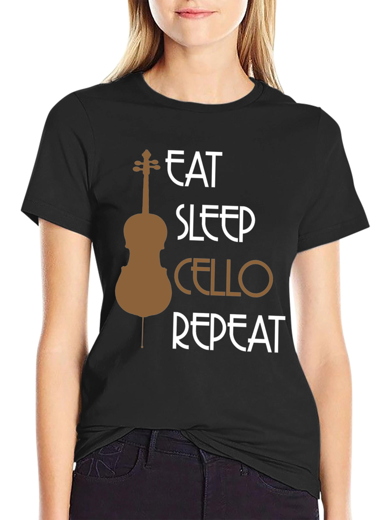 Eat Sleep Cello Repeat T-Shirt - Music Lover Tee