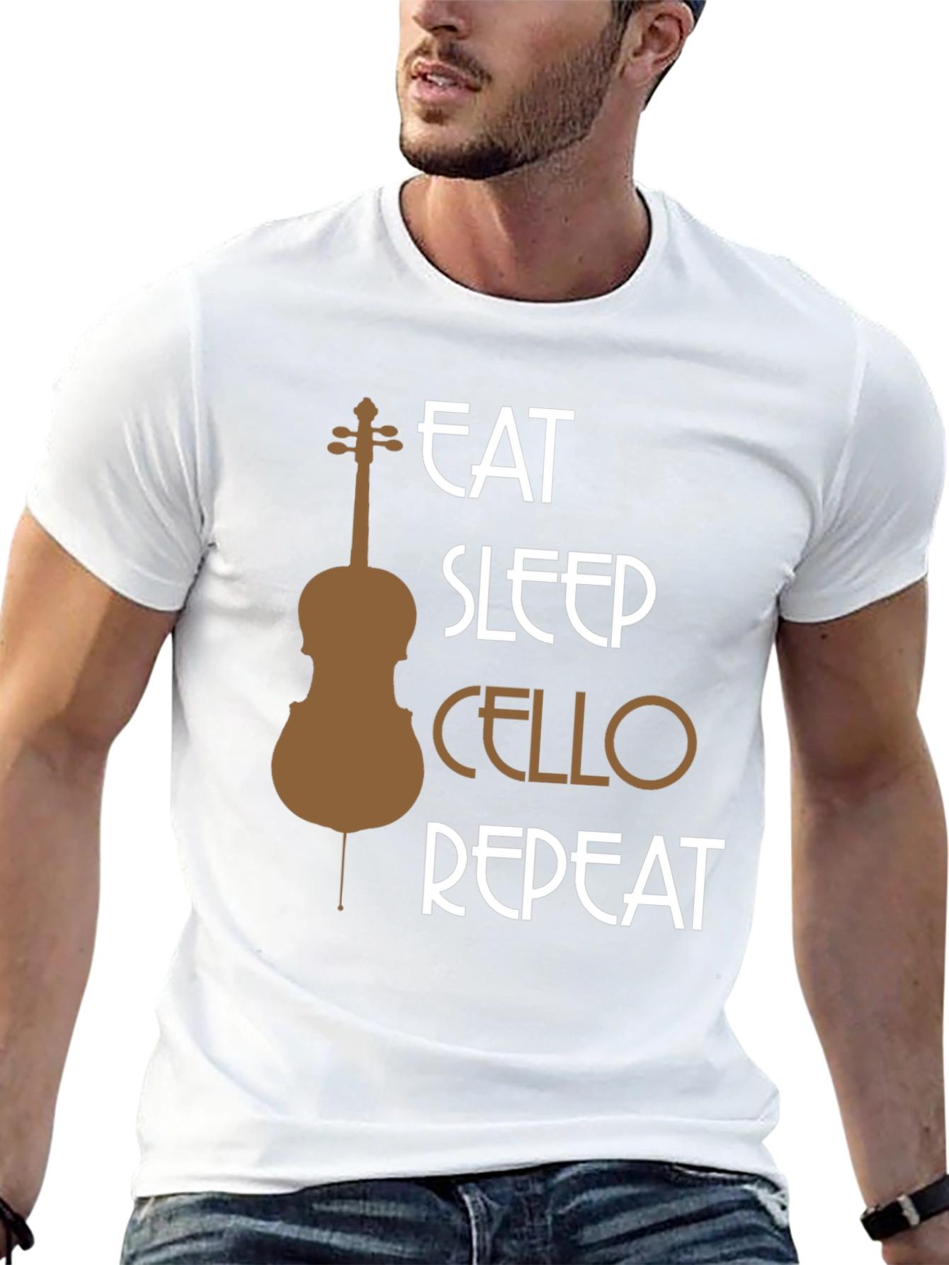 Eat Sleep Cello Repeat T-Shirt - Music Lover Tee