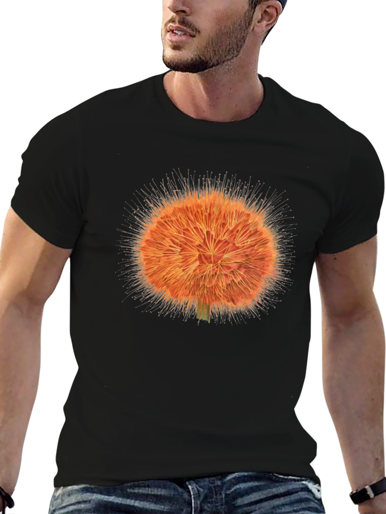 Exotic Flower Graphic Tee - Unique Botanical Print