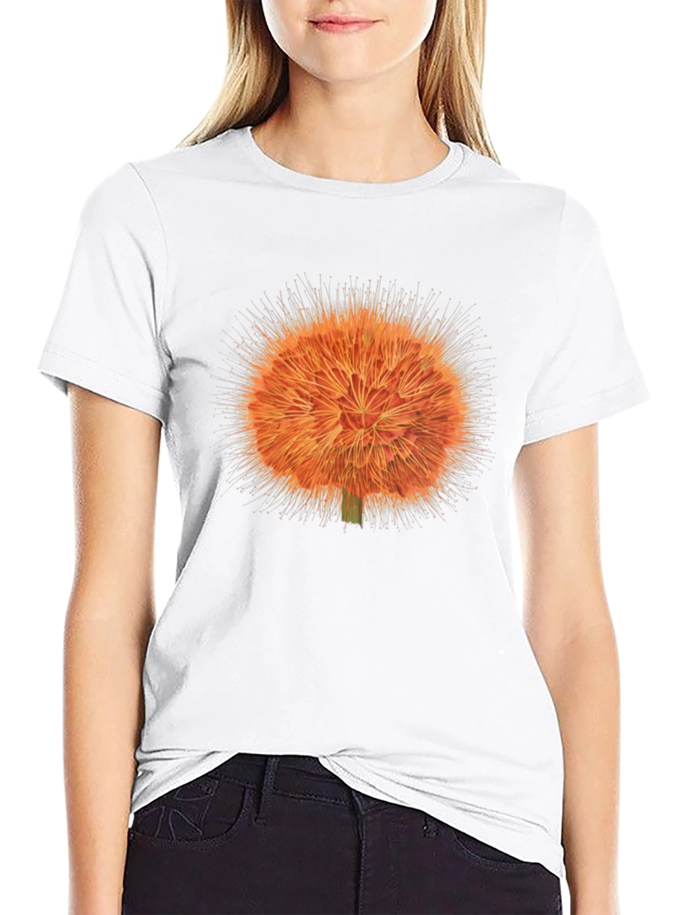 Exotic Flower Graphic Tee - Unique Botanical Print