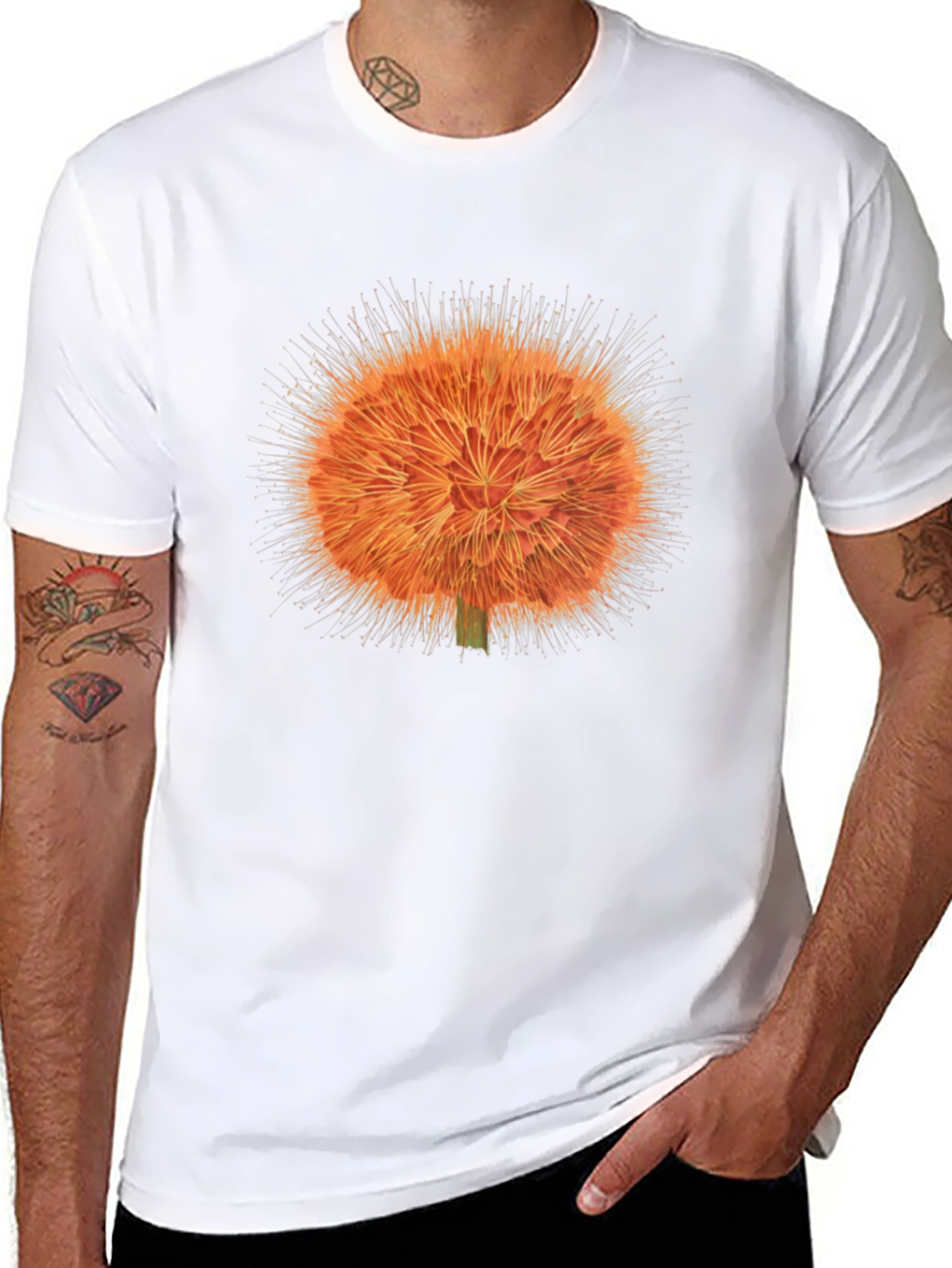 Exotic Flower Graphic Tee - Unique Botanical Print