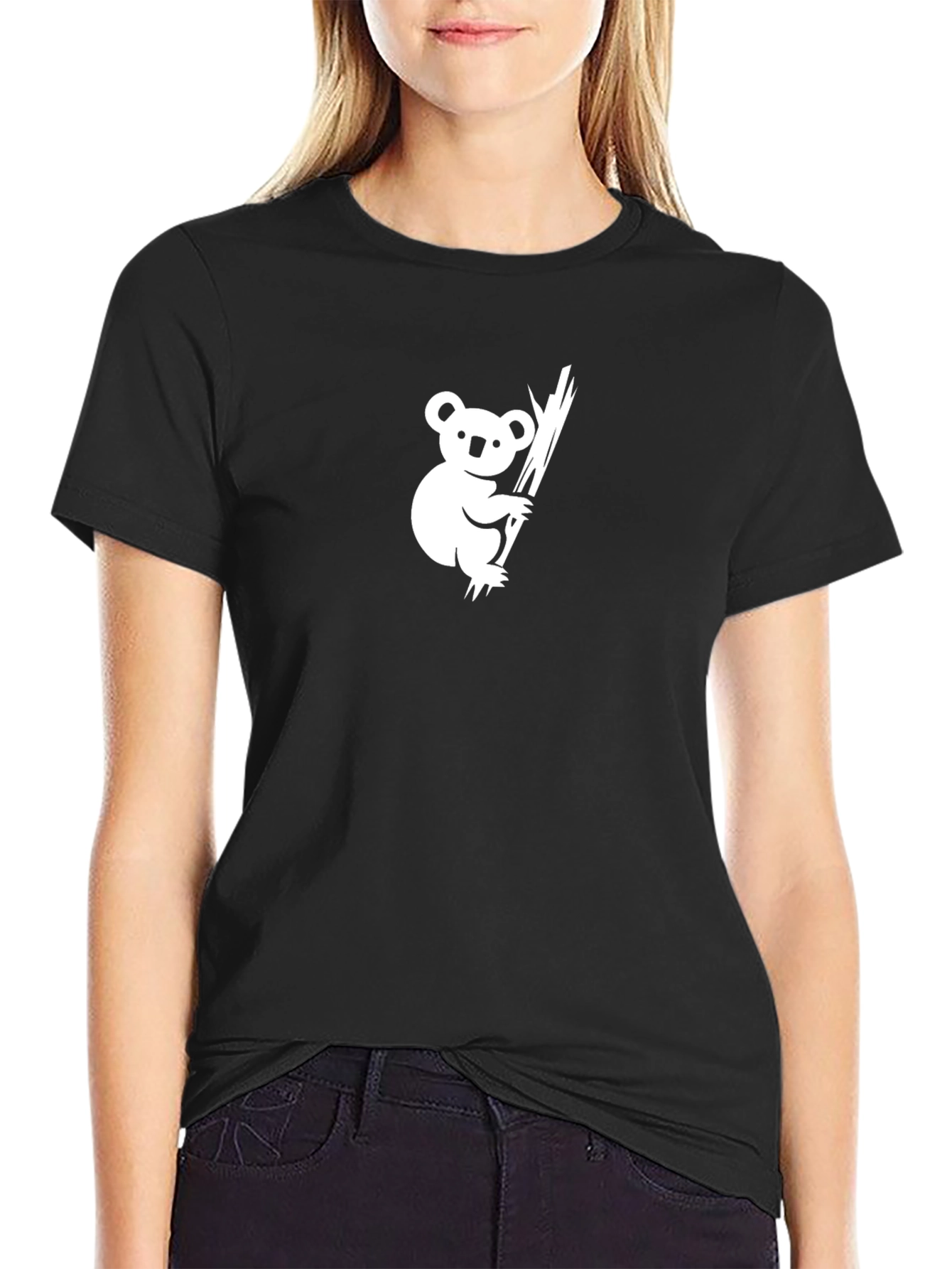 Koala Graphic T-Shirt - Black Cotton Tee