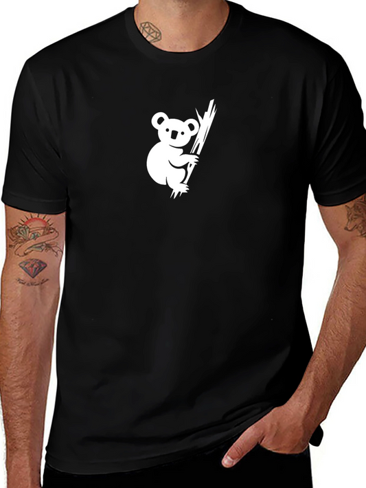 Koala Graphic T-Shirt - Black Cotton Tee