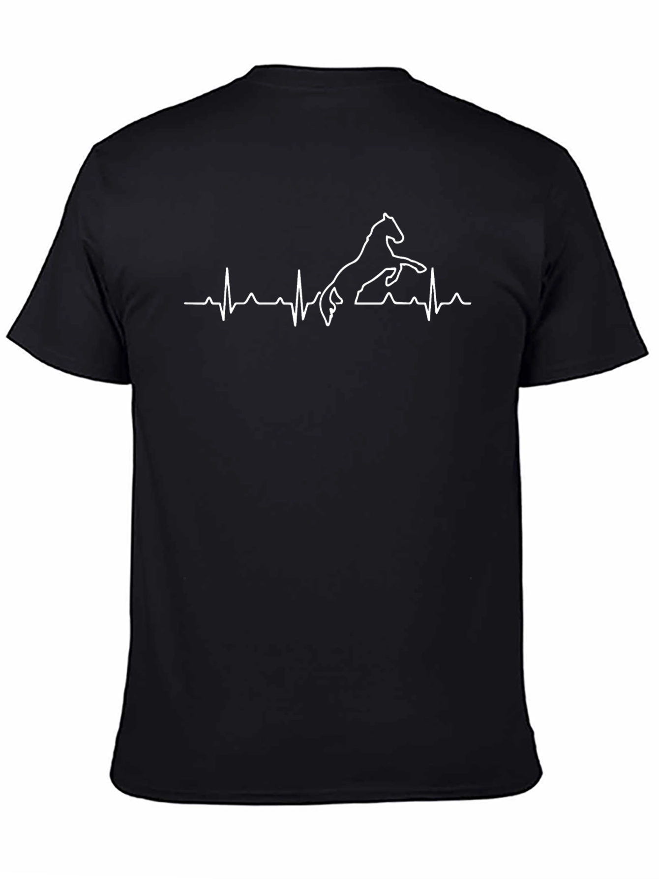 Horse Heartbeat T-Shirt - Black Tee