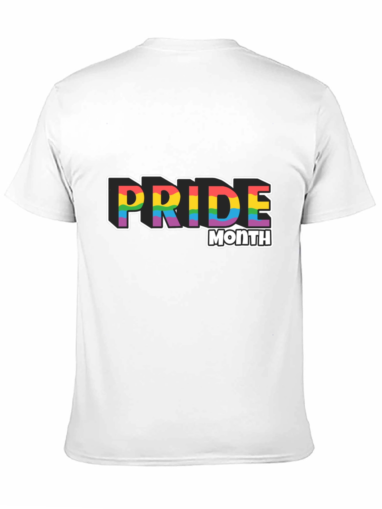 Pride Month Rainbow Graphic Black T-Shirt