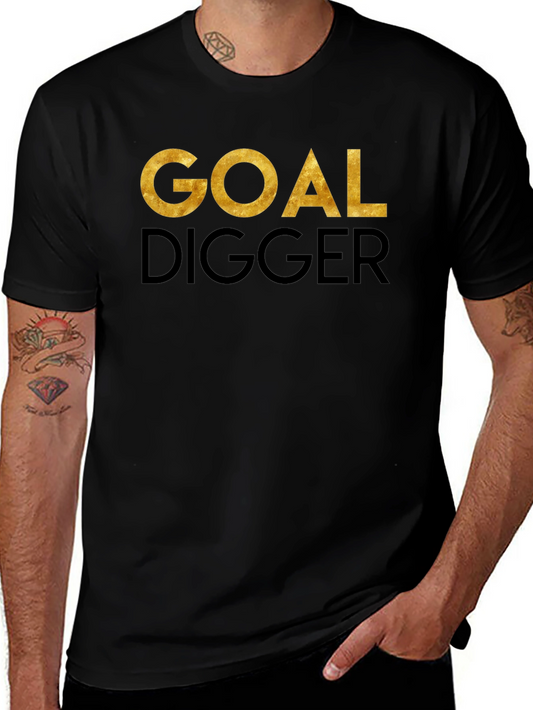 Goal Digger Graphic Tee - Stylish Crew Neck Shirt