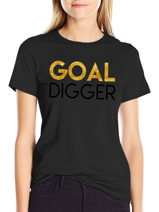 Goal Digger Graphic Tee - Stylish Crew Neck Shirt
