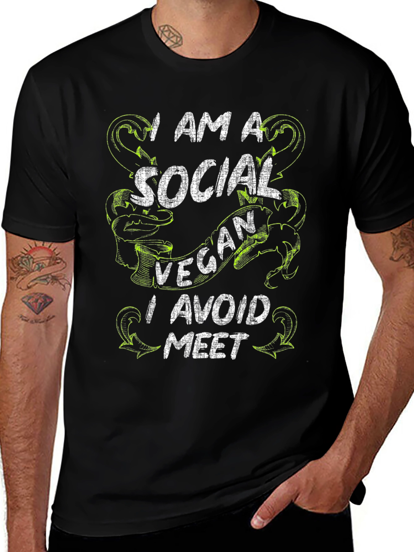 Social Vegan T-Shirt - Avoid the Meet