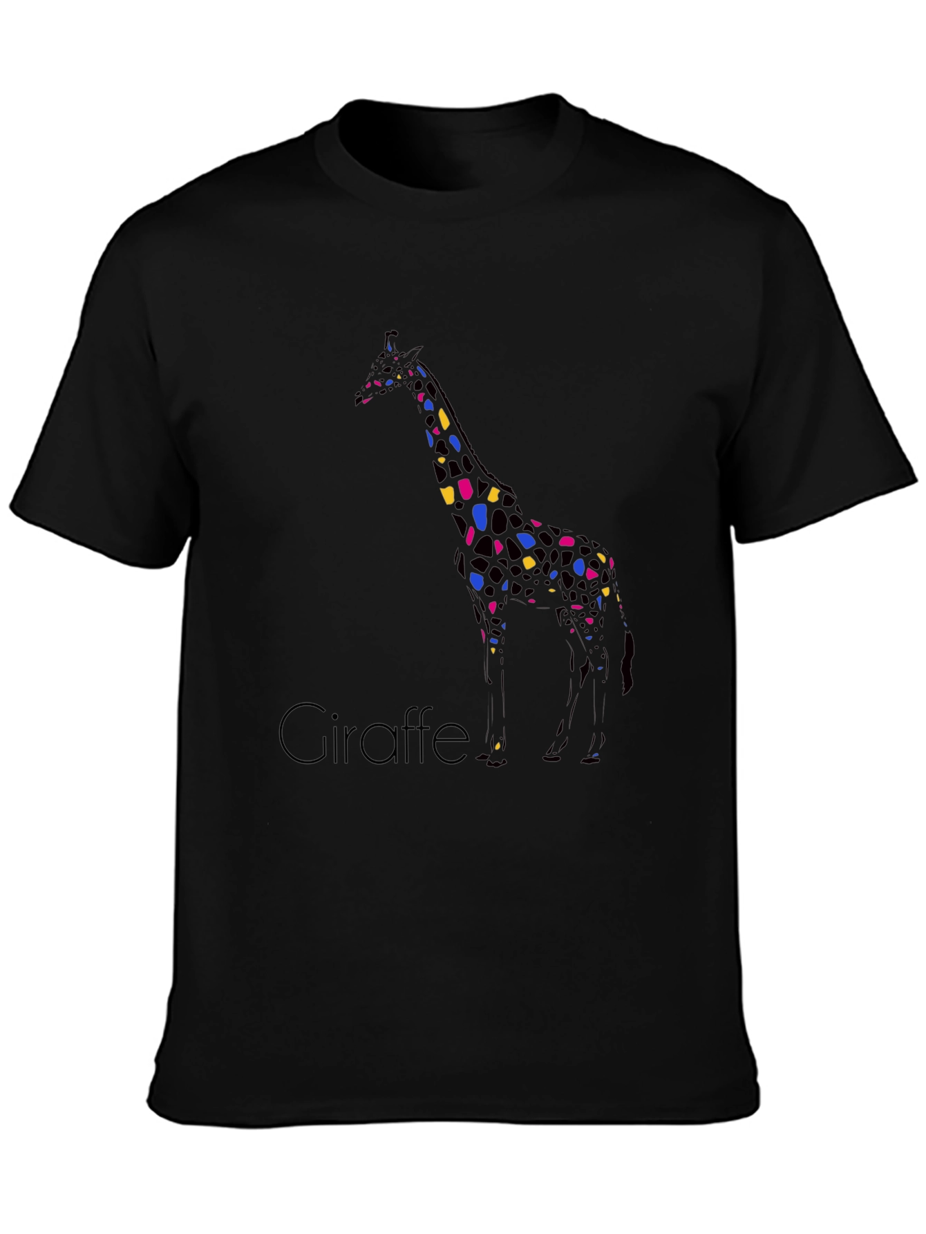 Giraffe Print Crew Neck T-Shirt