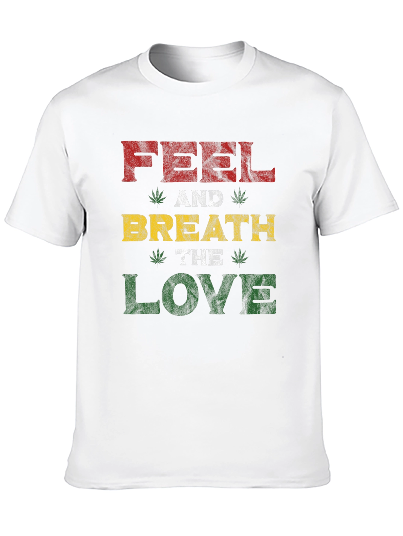 Rasta Feel and Breath the Love Graphic T-Shirt