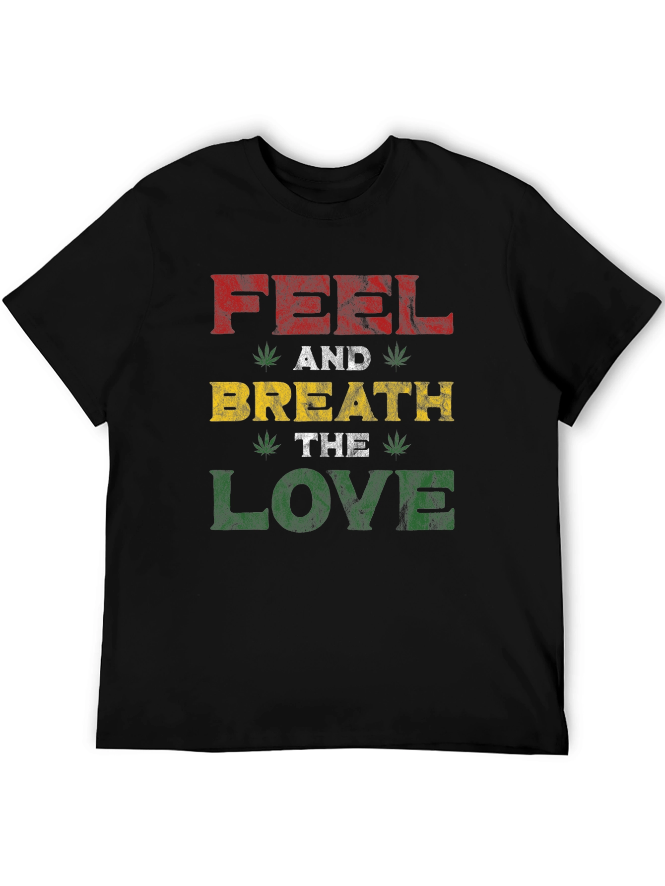 Rasta Feel and Breath the Love Graphic T-Shirt