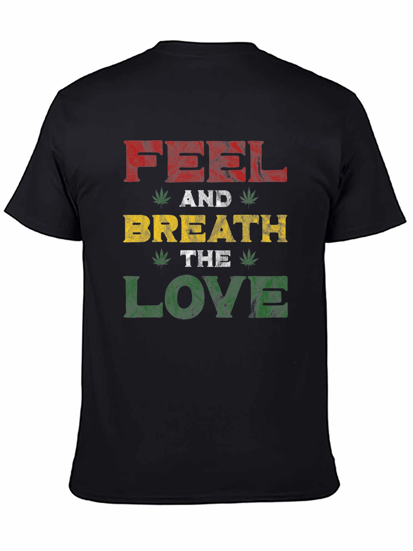 Rasta Feel and Breath the Love Graphic T-Shirt