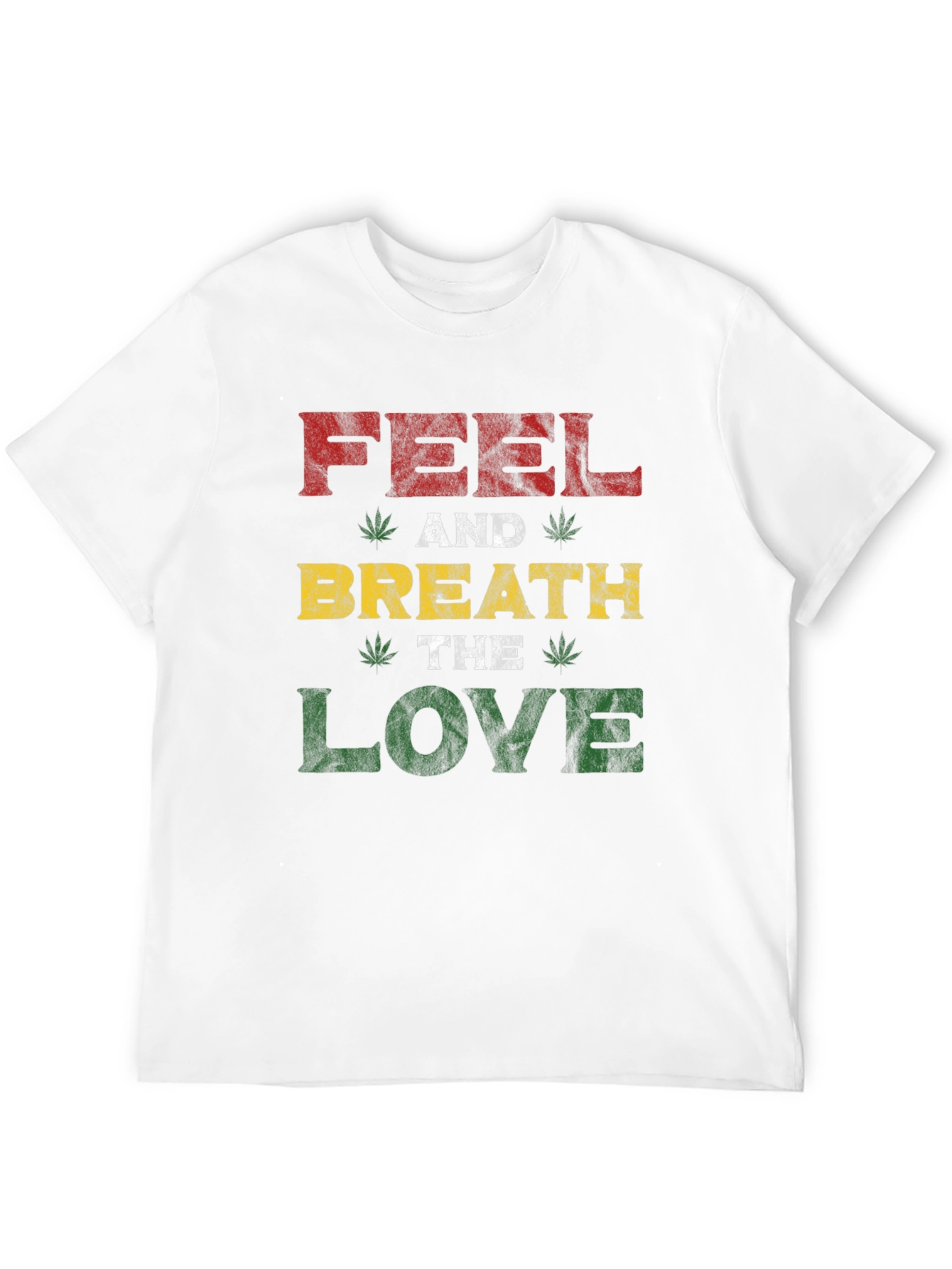 Rasta Feel and Breath the Love Graphic T-Shirt
