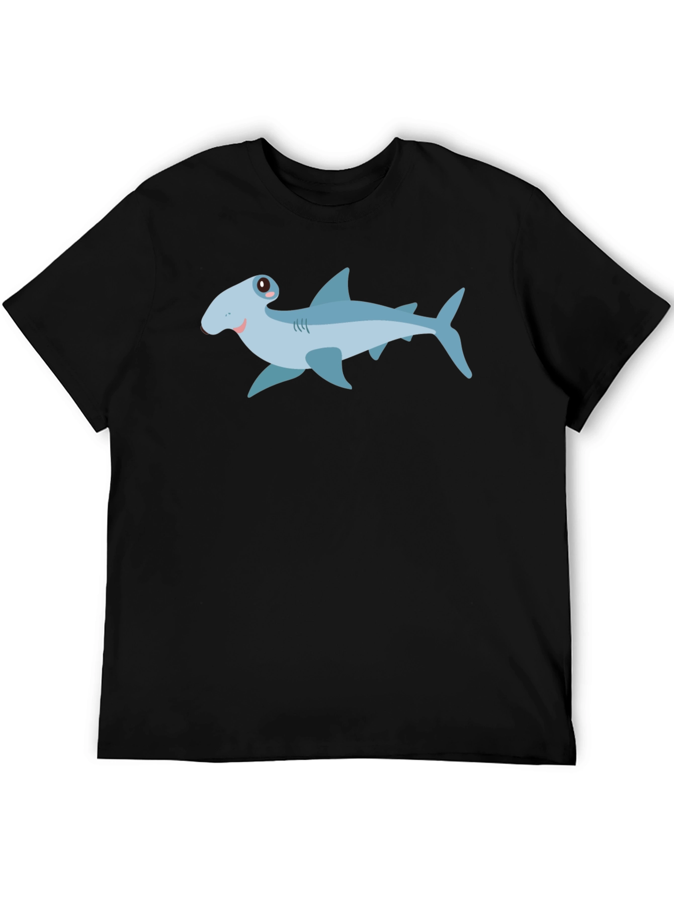 Cartoon Shark Graphic Tee - Mens Black T-Shirt
