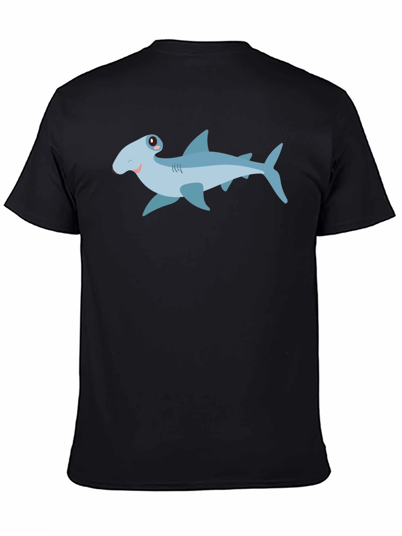 Cartoon Shark Graphic Tee - Mens Black T-Shirt