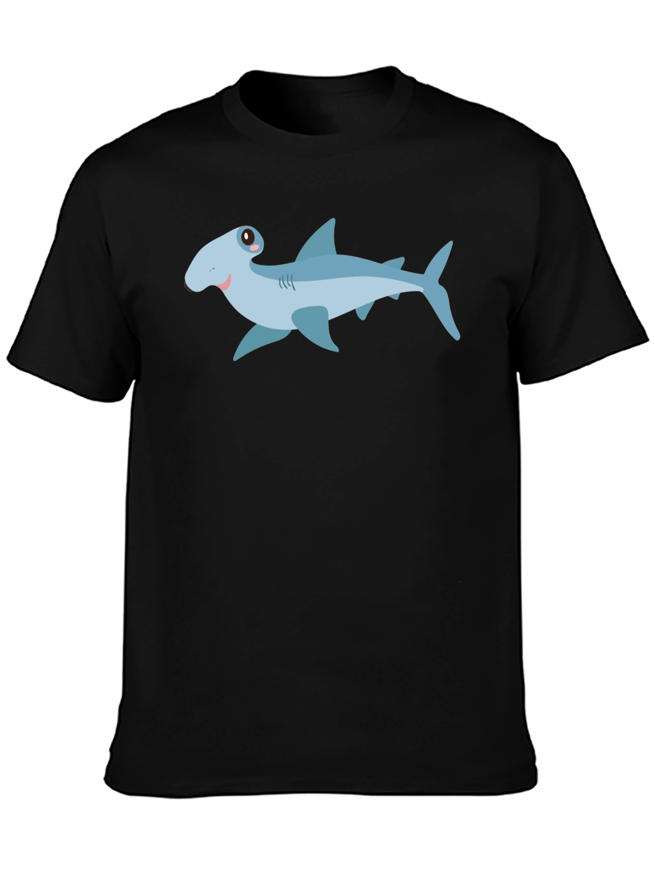 Cartoon Shark Graphic Tee - Mens Black T-Shirt