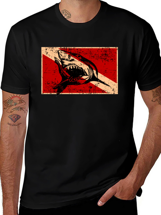 Diver Down Shark T-Shirt - Scuba Diving Tee