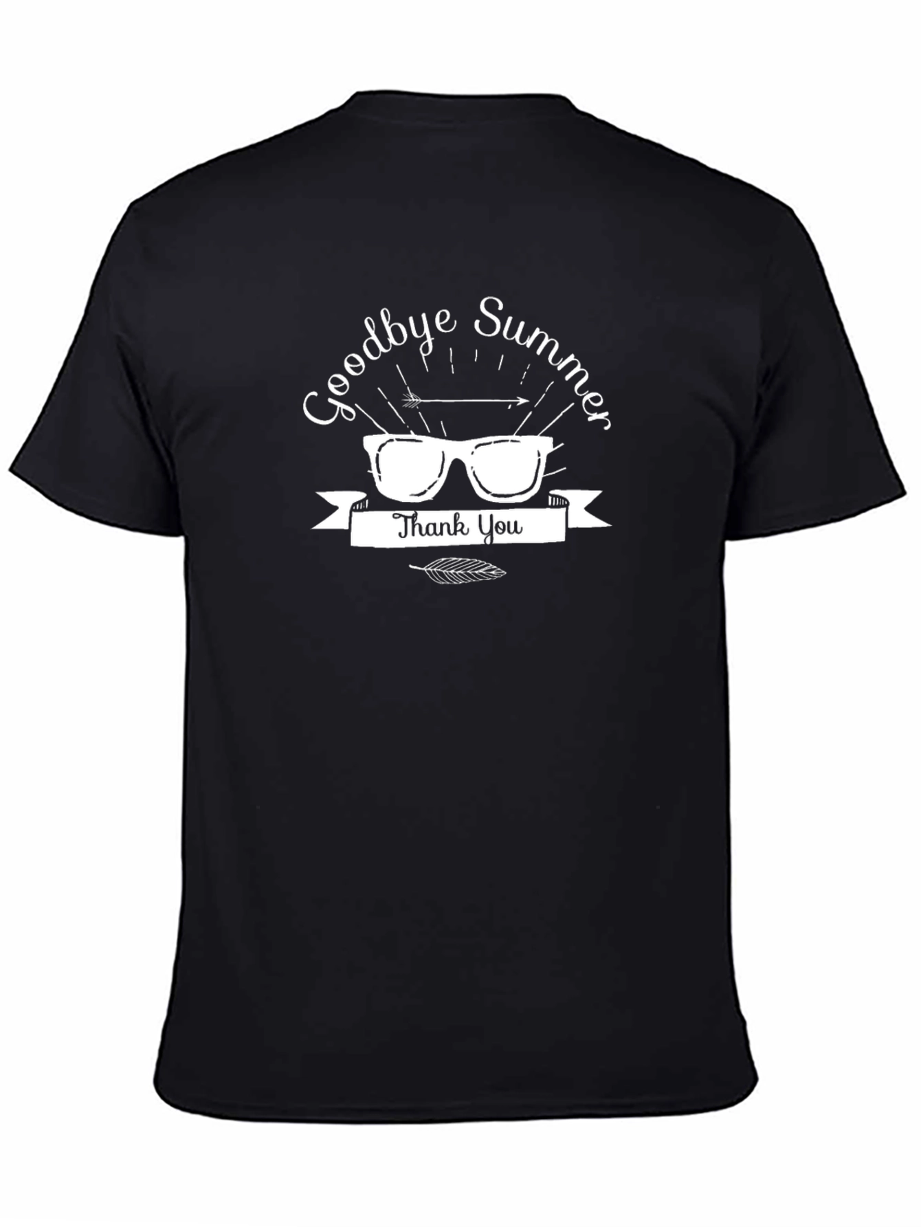Goodbye Summer Graphic T-Shirt Black