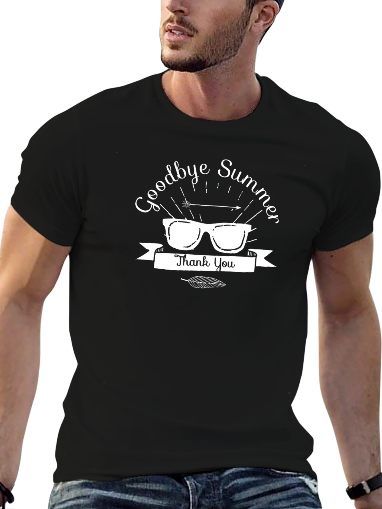 Goodbye Summer Graphic T-Shirt Black