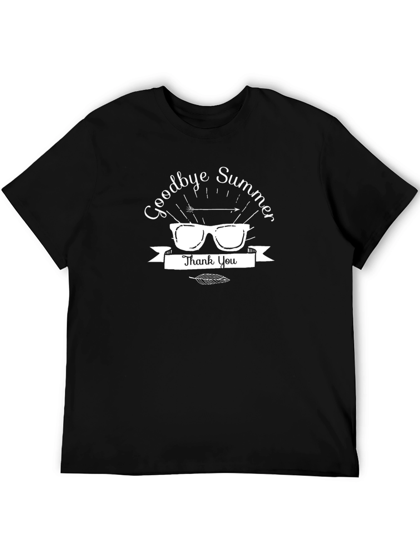 Goodbye Summer Graphic T-Shirt Black