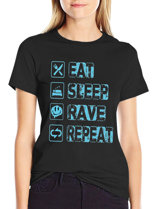 Eat Sleep Rave Repeat Graphic Tee