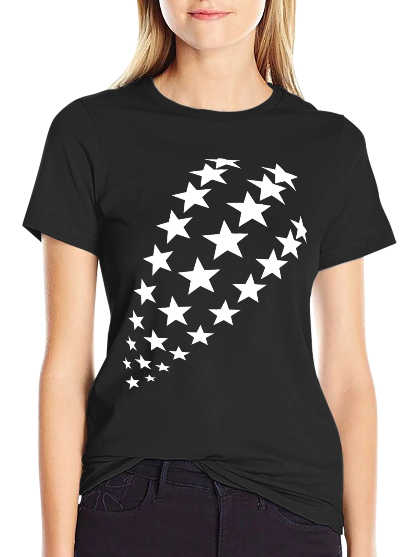 Starry Graphic Black T-Shirt