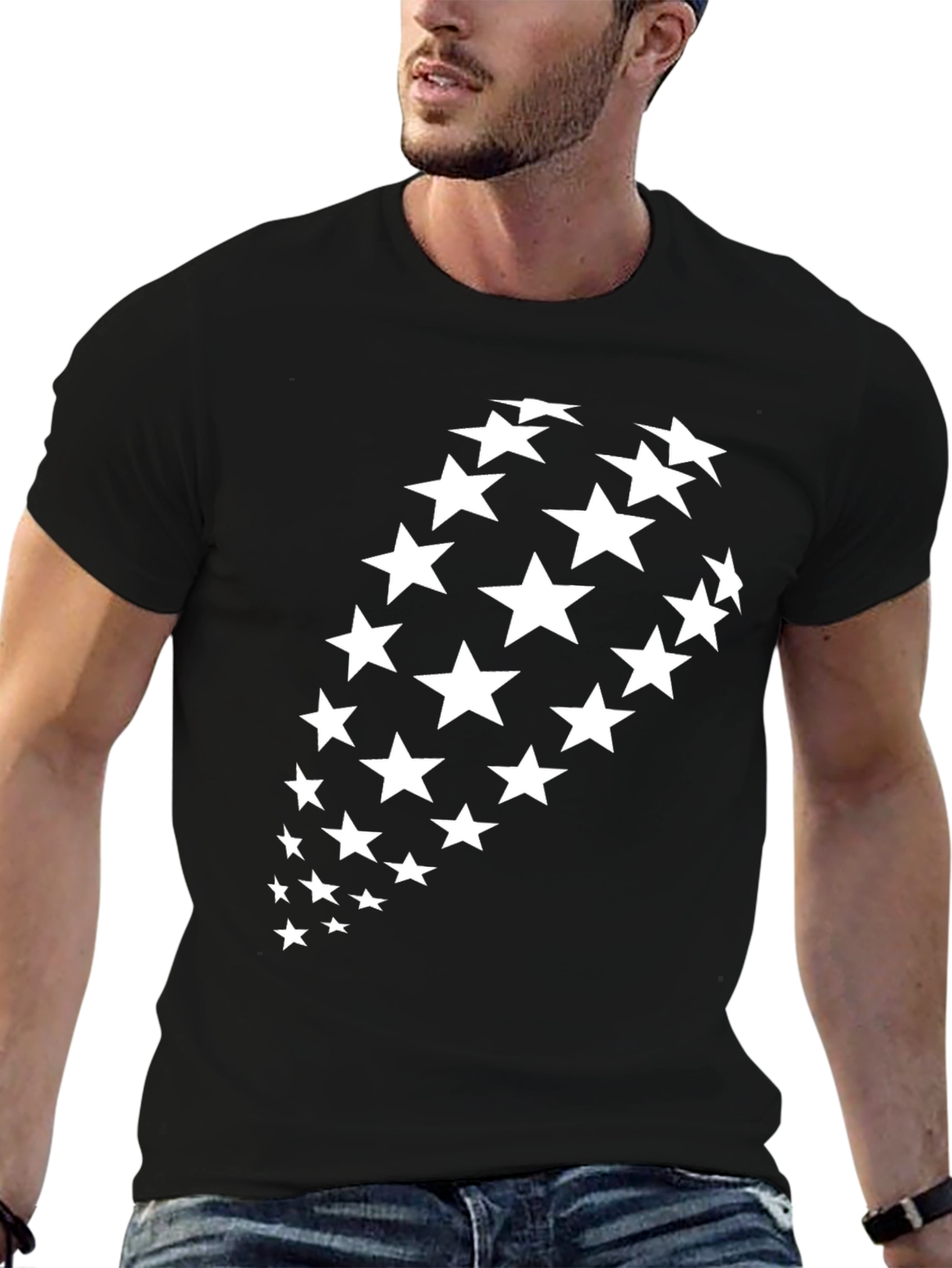 Starry Graphic Black T-Shirt