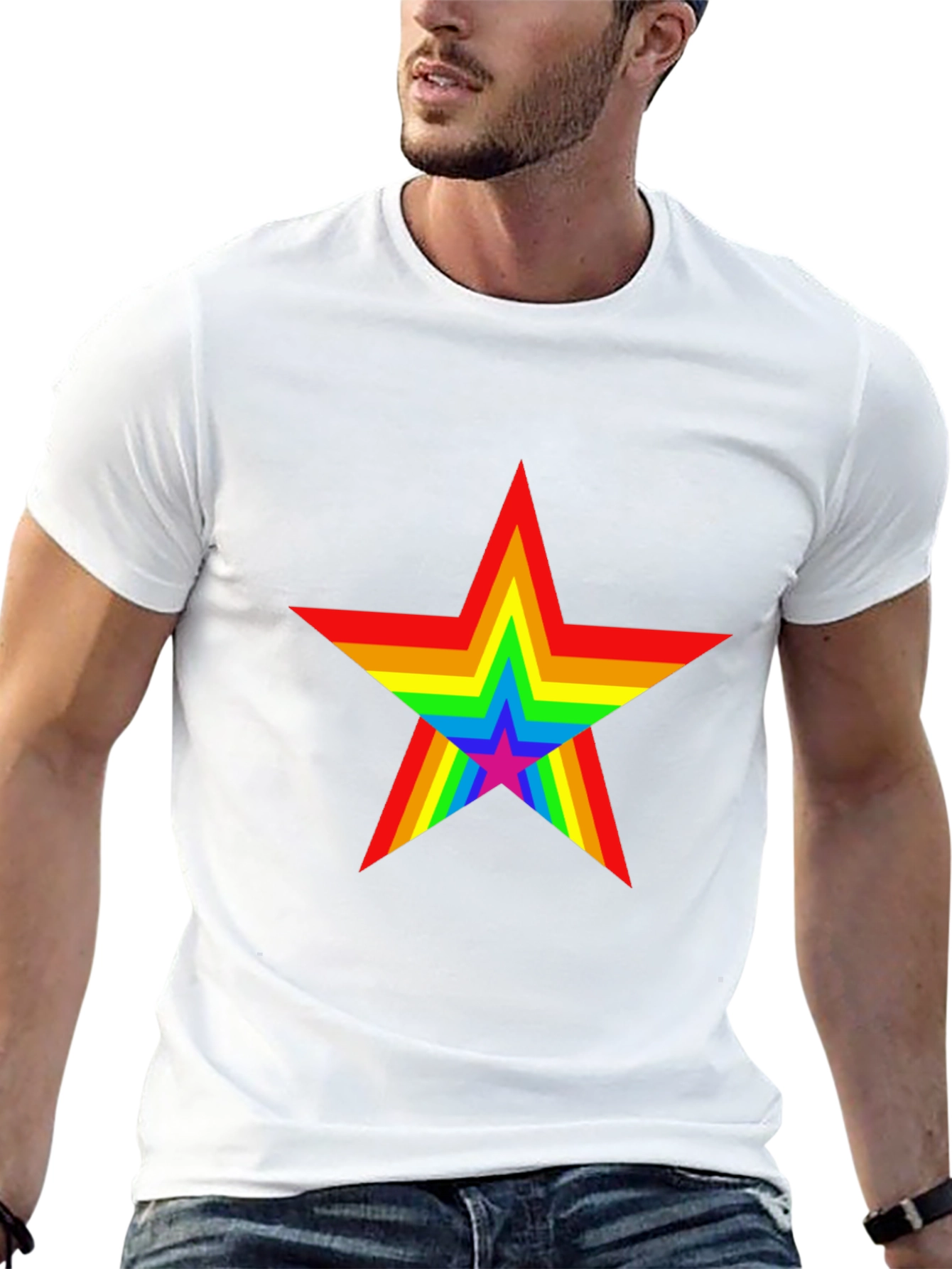 Rainbow Star Graphic Tee - Pride Edition