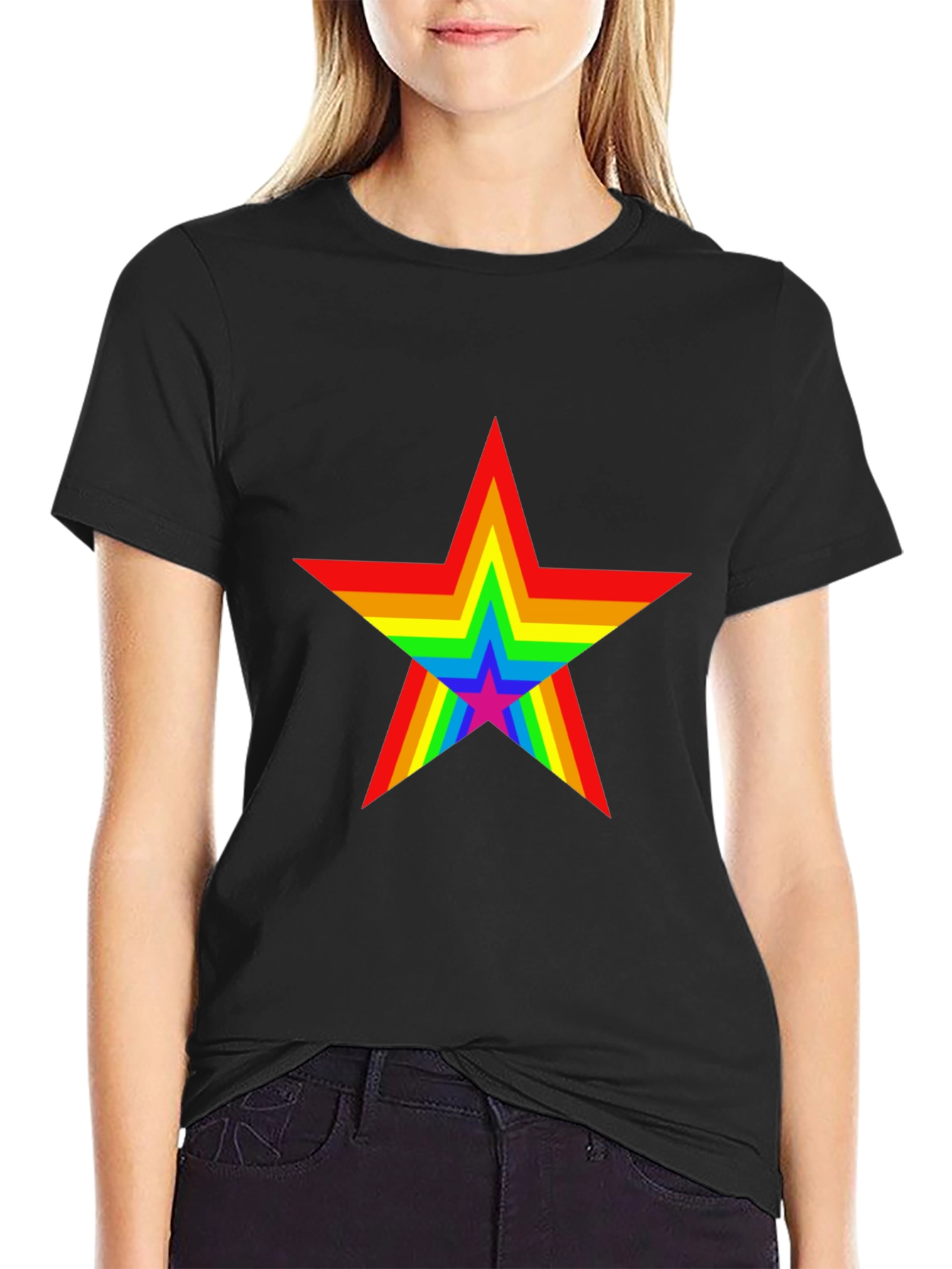 Rainbow Star Graphic Tee - Pride Edition