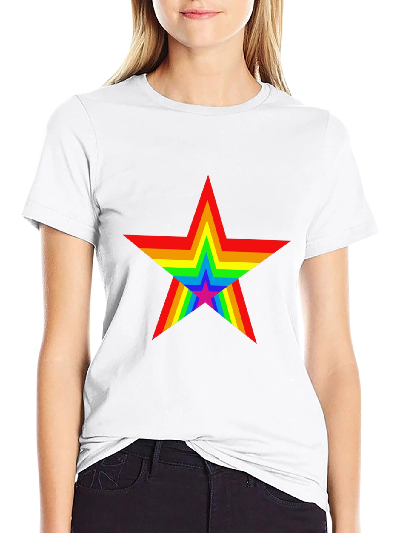 Rainbow Star Graphic Tee - Pride Edition