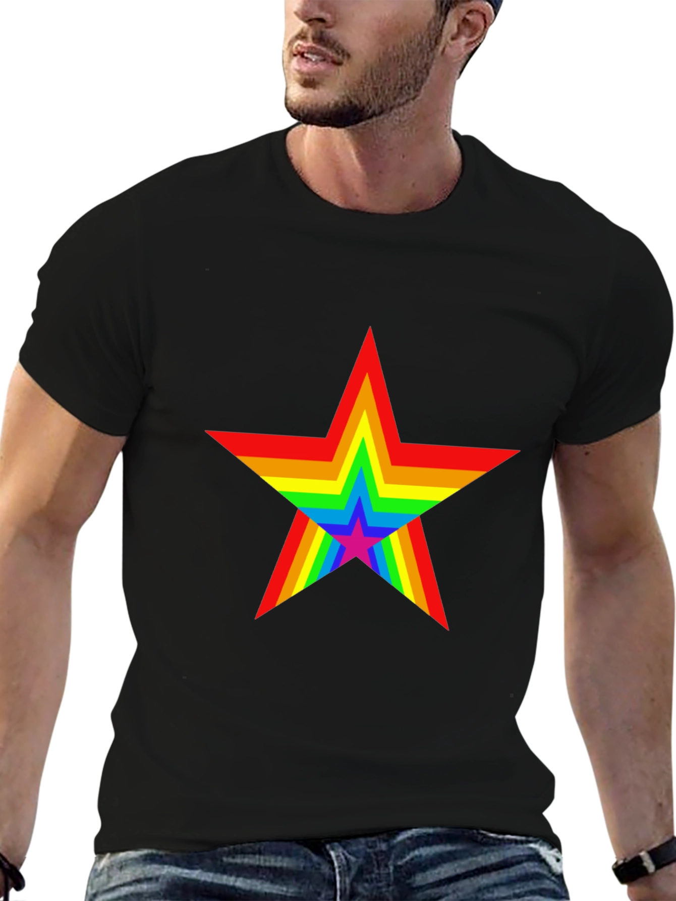 Rainbow Star Graphic Tee - Pride Edition