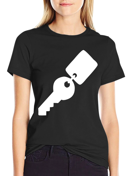 Key & Tag Graphic Tee - Modern Style