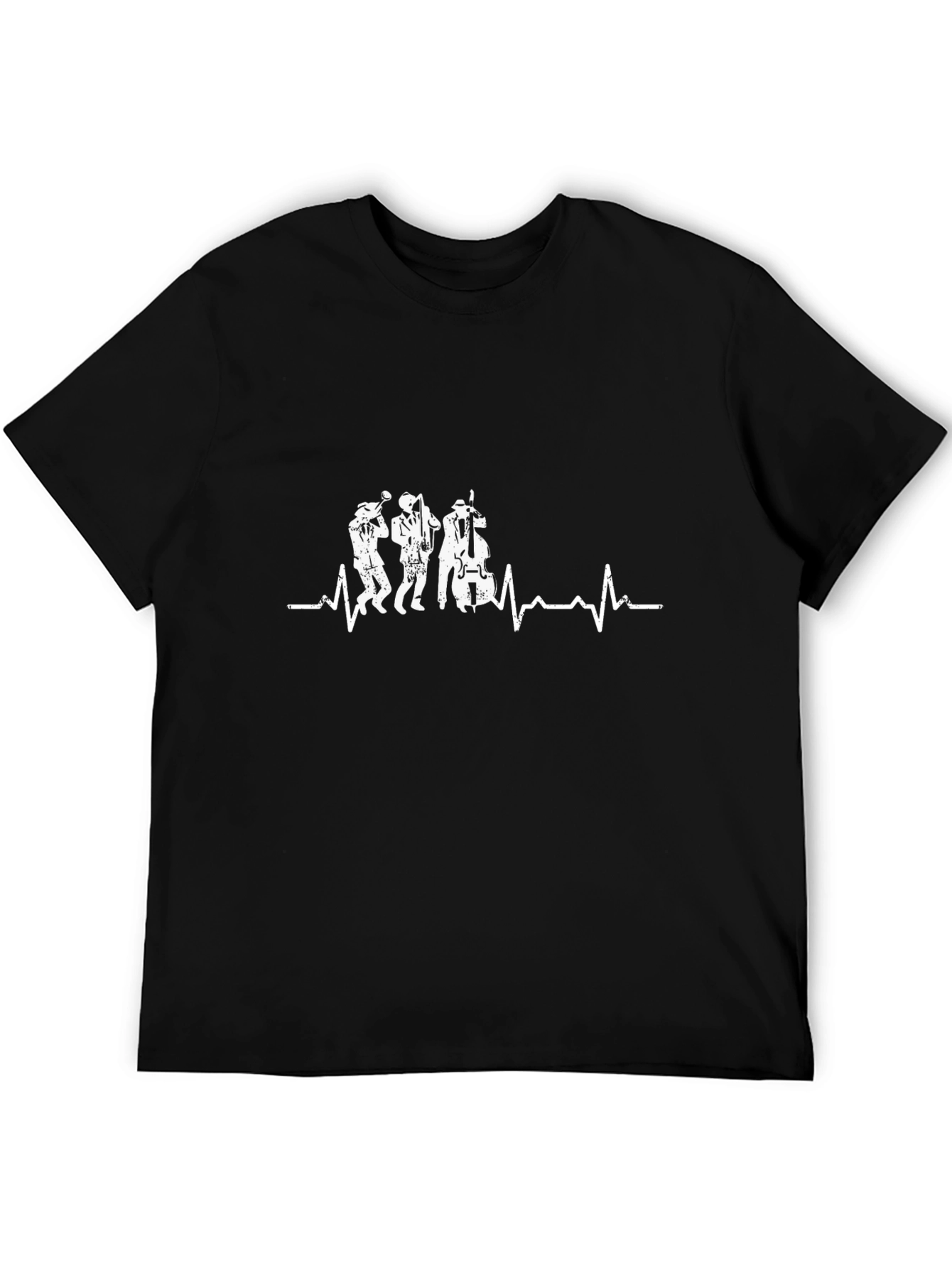 Jazz Heartbeat Tee - Black Music Lover T-Shirt
