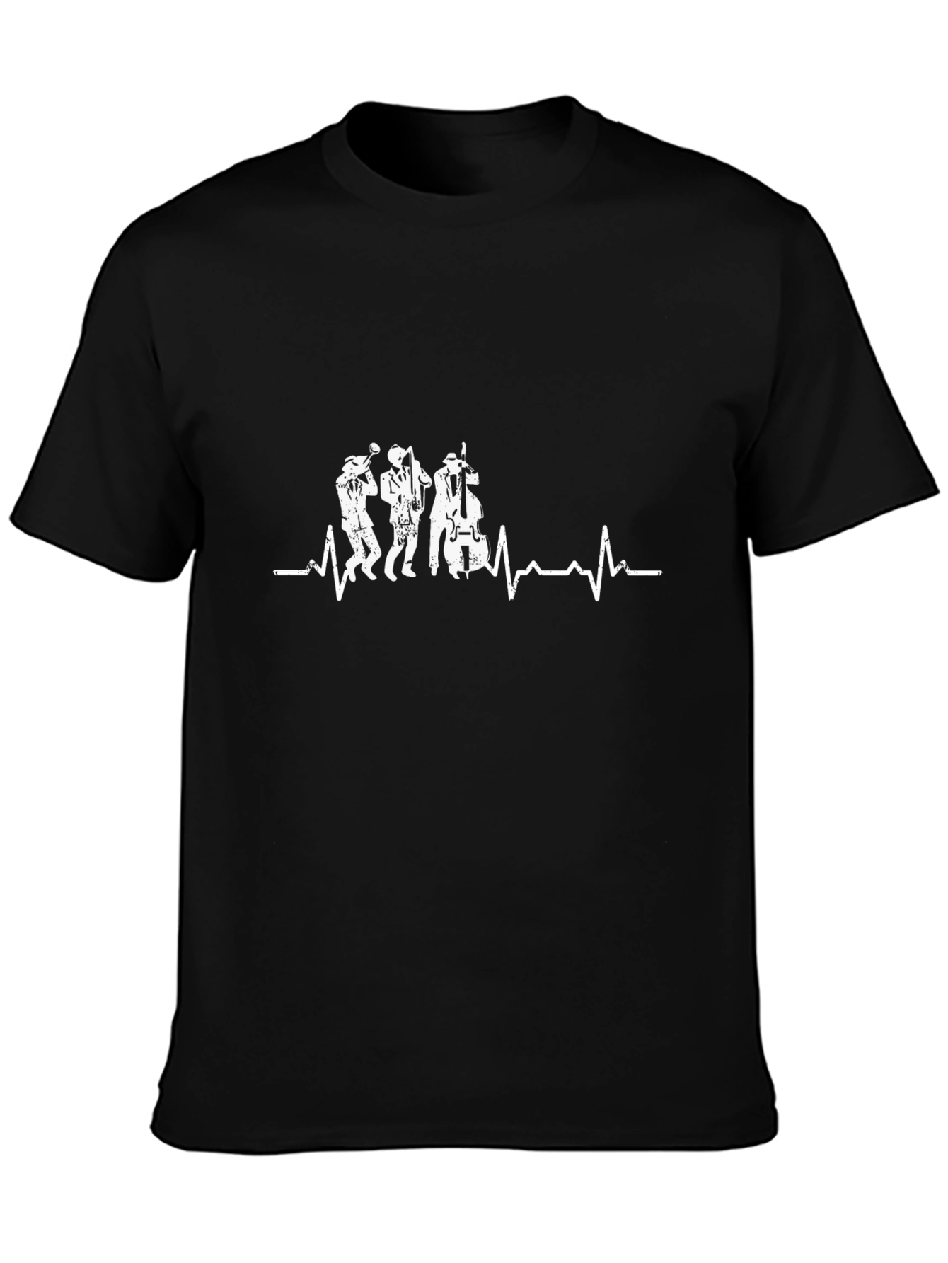 Jazz Heartbeat Tee - Black Music Lover T-Shirt