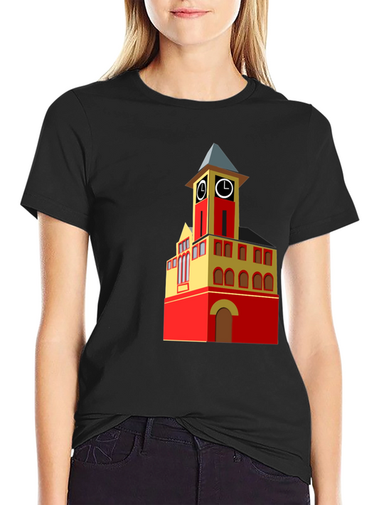 Clock Tower Graphic Tee - Unique Design