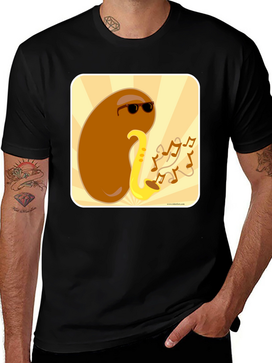 Cool Bean Sax Player Graphic T-Shirt
