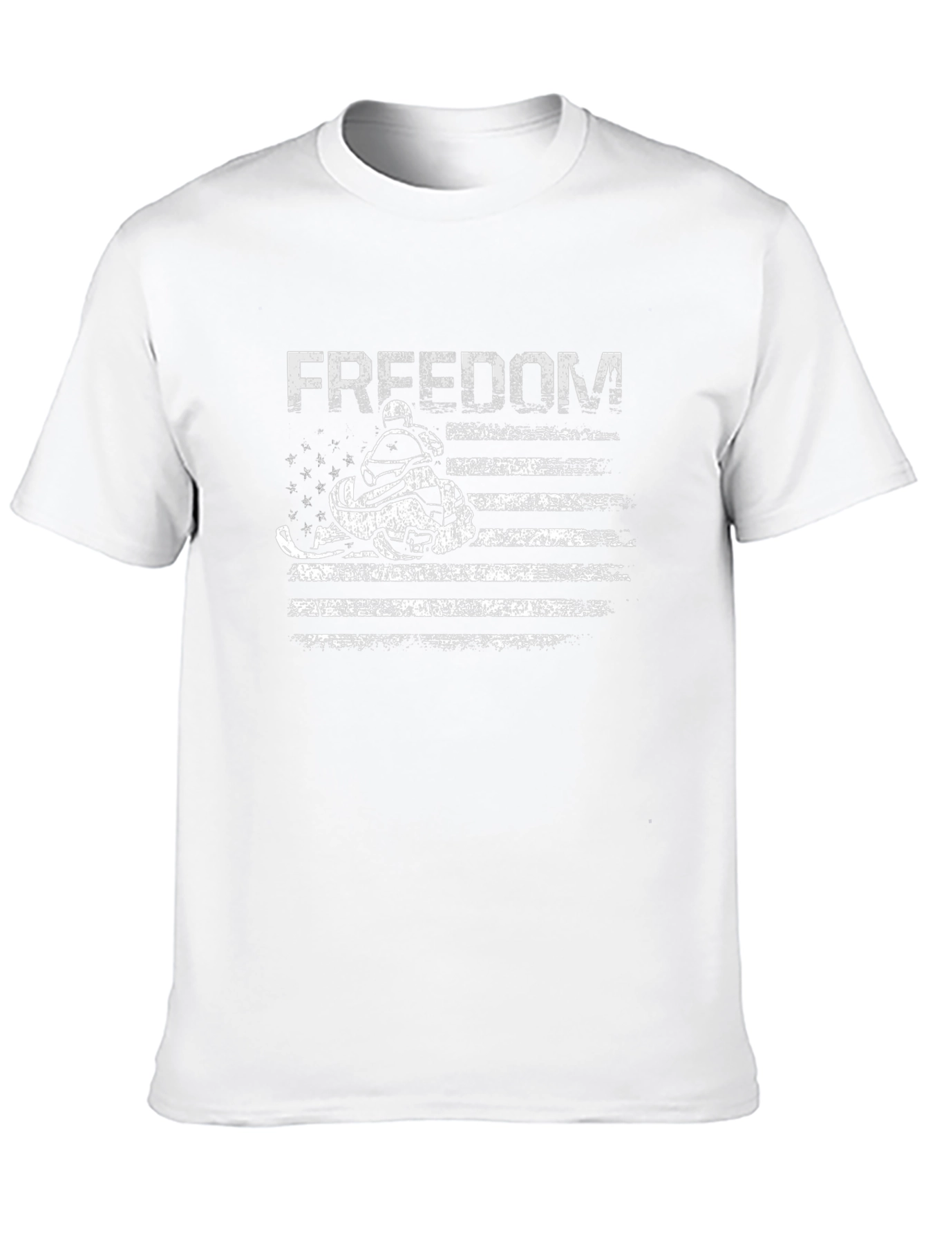 Freedom Snowmobile Flag Graphic T-Shirt