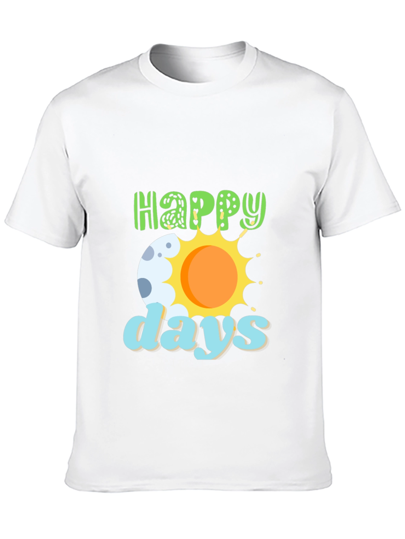 Happy Days Graphic T-Shirt - Trendy Crew Neck Tee