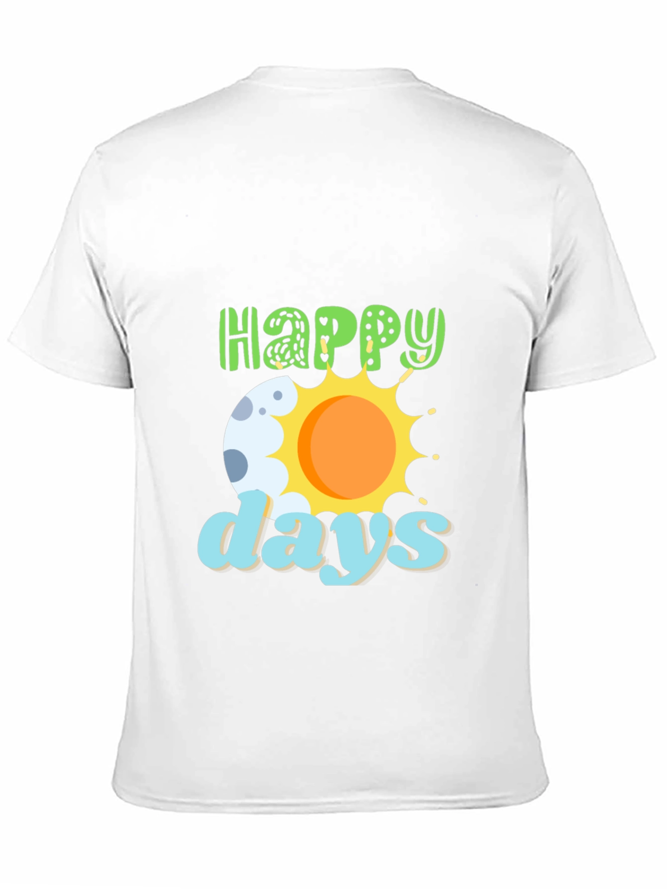 Happy Days Graphic T-Shirt - Trendy Crew Neck Tee