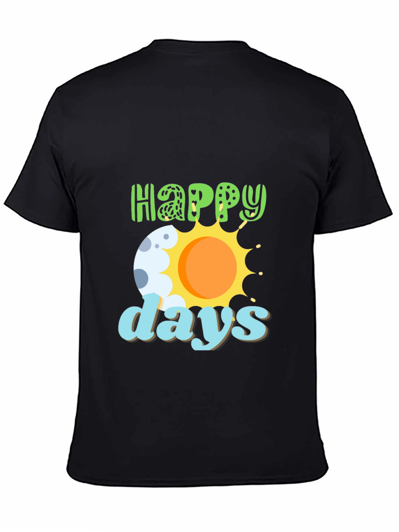 Happy Days Graphic T-Shirt - Trendy Crew Neck Tee