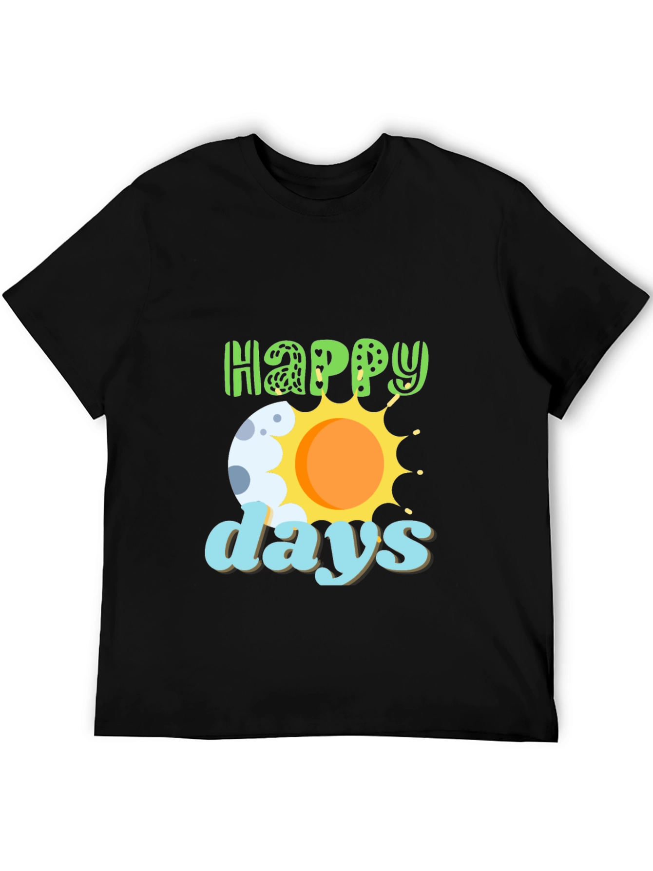 Happy Days Graphic T-Shirt - Trendy Crew Neck Tee