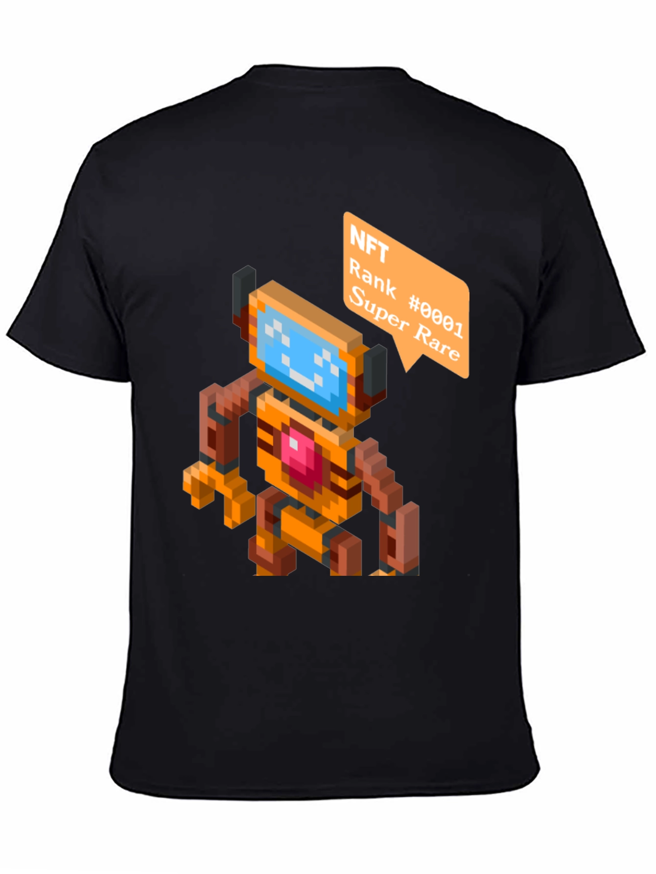 Pixelated NFT Robot Graphic Tee
