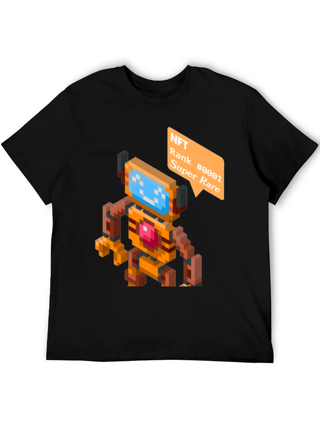 Pixelated NFT Robot Graphic Tee